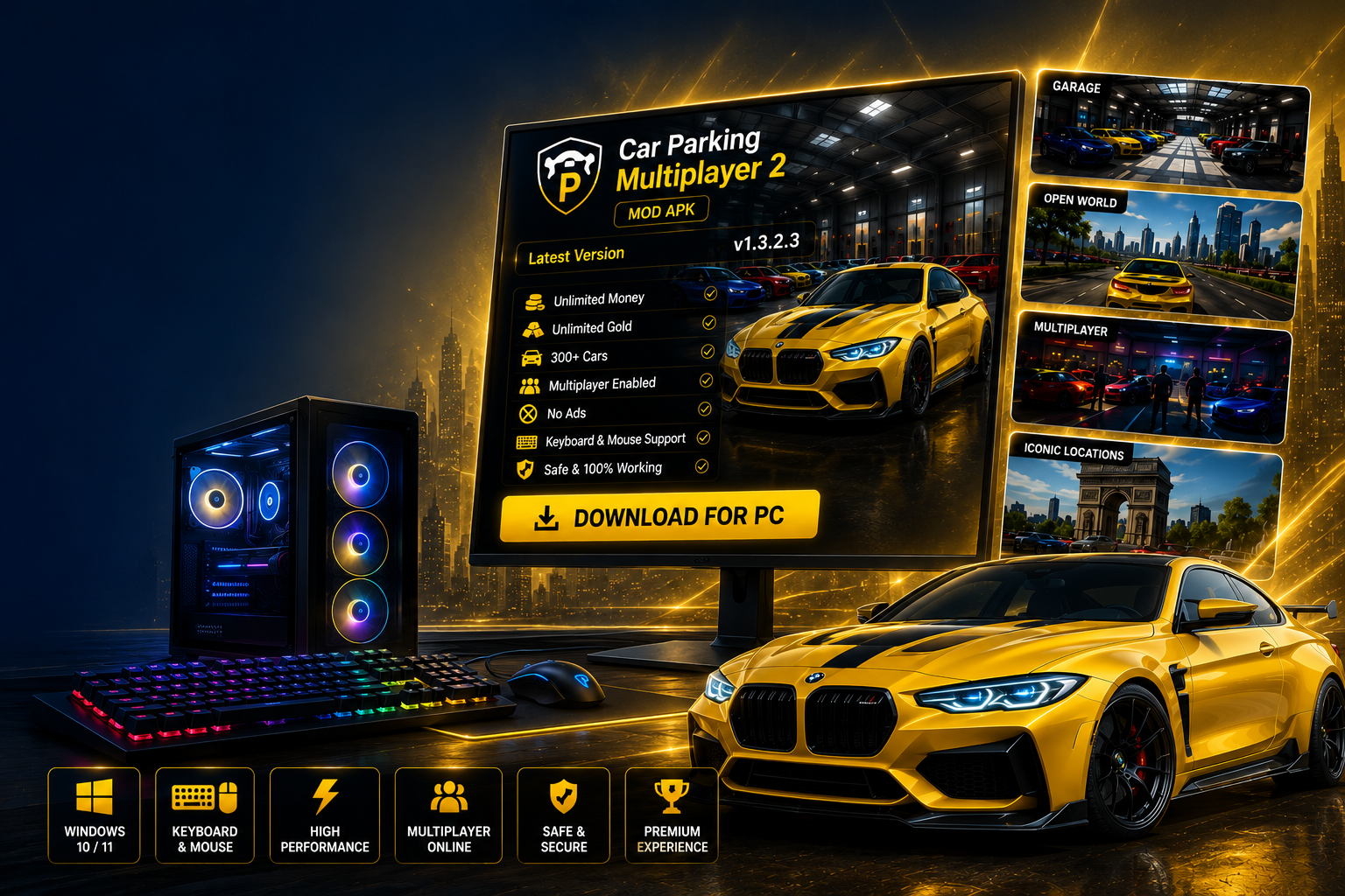 car parking multiplayer 2 mod apk pc